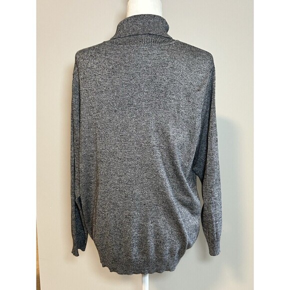 Calvin Klein Women’s Plus 1X Gray Turtleneck Sweater - Picture 5 of 9